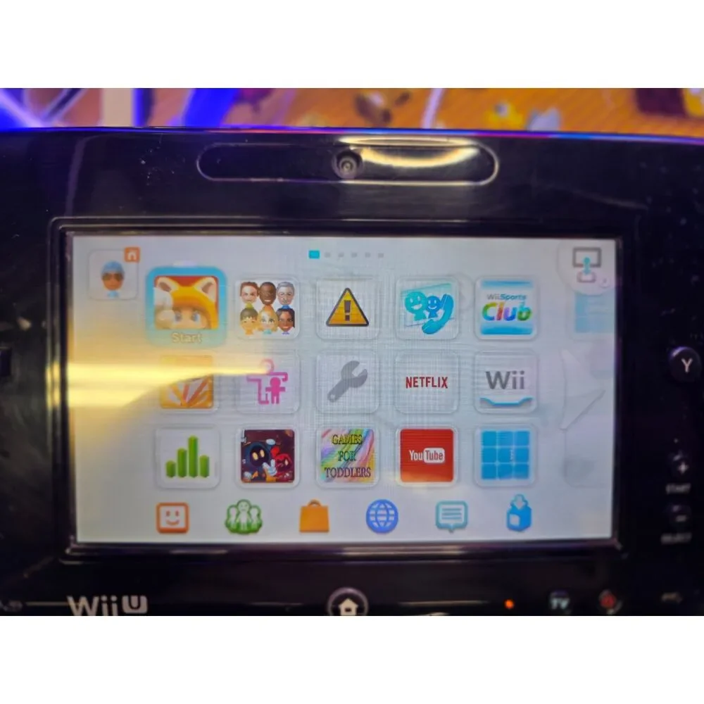 Nintendo Wii U 32GB Black Deluxe Console Bundle w/ GamePad, 5 Games, Cords
